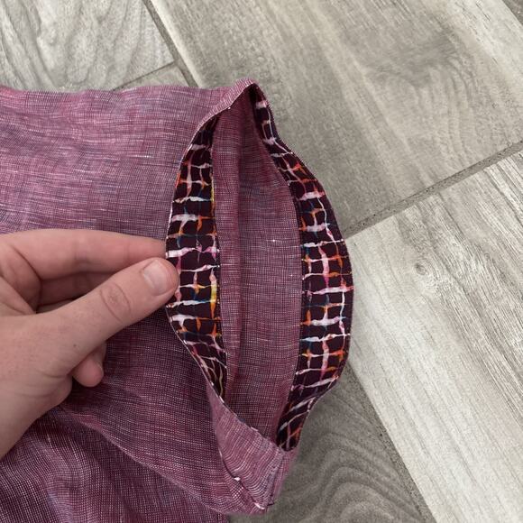 Robert Graham Shirt Mens Sz XL Pink Rose Linen Weave Heathered Button Up S/S - Picture 5 of 10